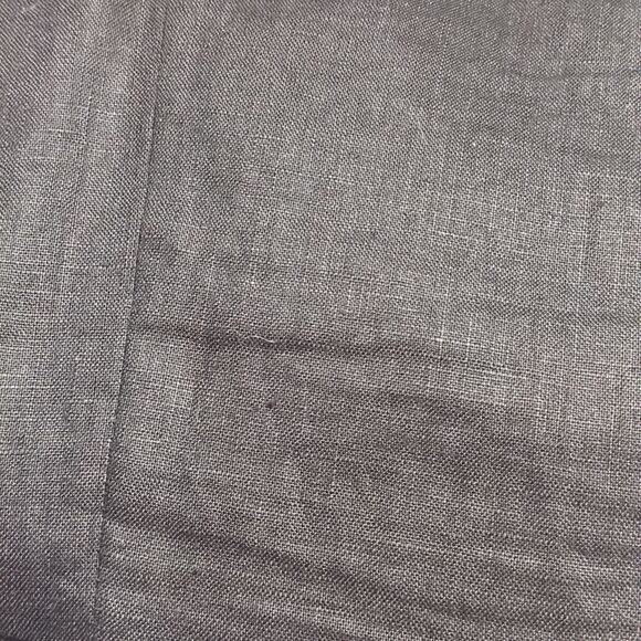 Ann Taylor Loft Linen Black V-Neck Spaghetti Strap Embellished Dress Size 12 - Picture 10 of 11